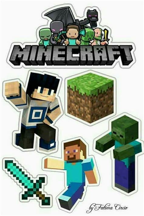 Free Printable Minecraft Cake Toppers